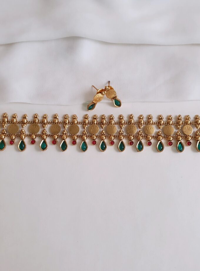 CHOKER COIN PALAKA DROP-A3134 GREEN