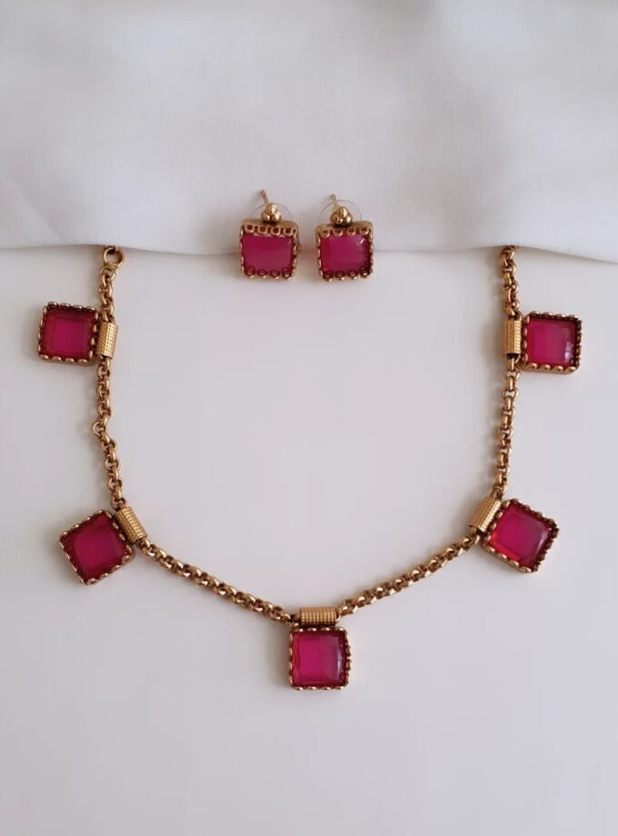 NECKLACE-A3170 RUBY