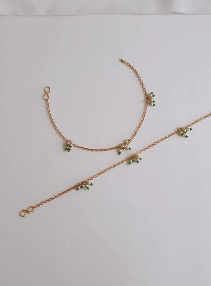 ANKLET-A3176 GREEN (11 INCHES)