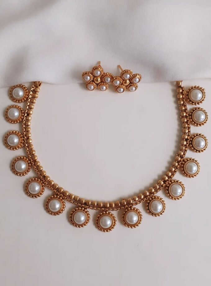 NECKLACE-A3272 PEARL