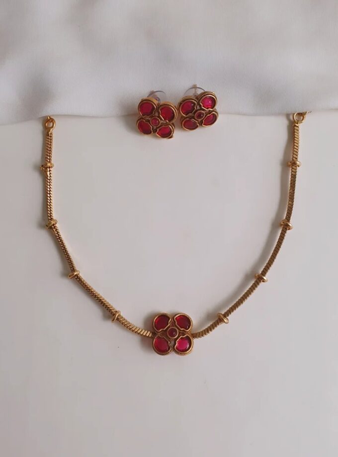 NECKLACE-A3273 RUBY