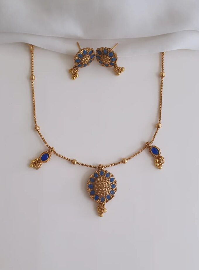 NECKLACE-A3355 BLUE