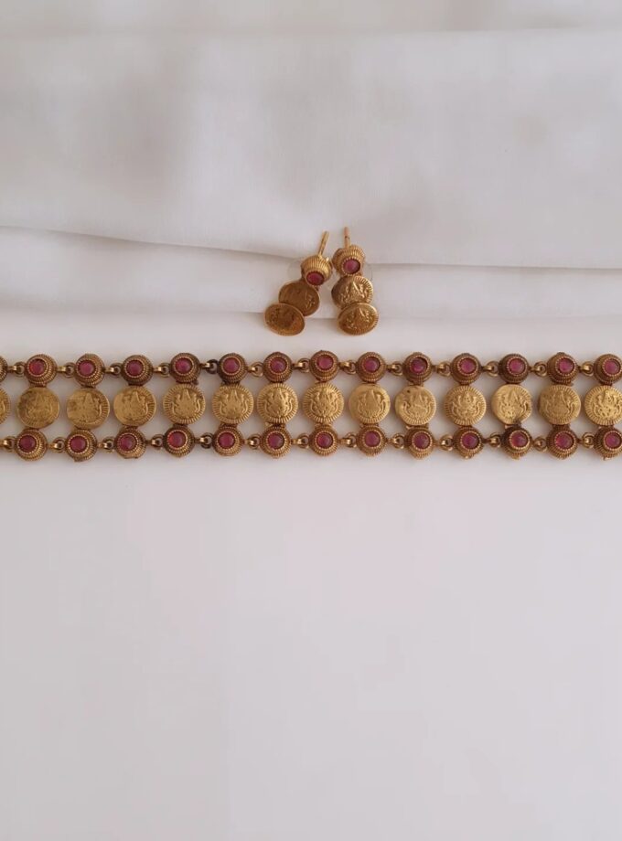 CHOKER COIN-A3381 RUBY