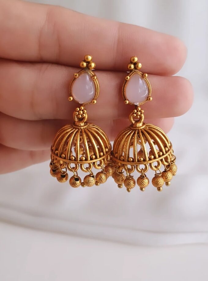 EARRING-E20 DROP PINK