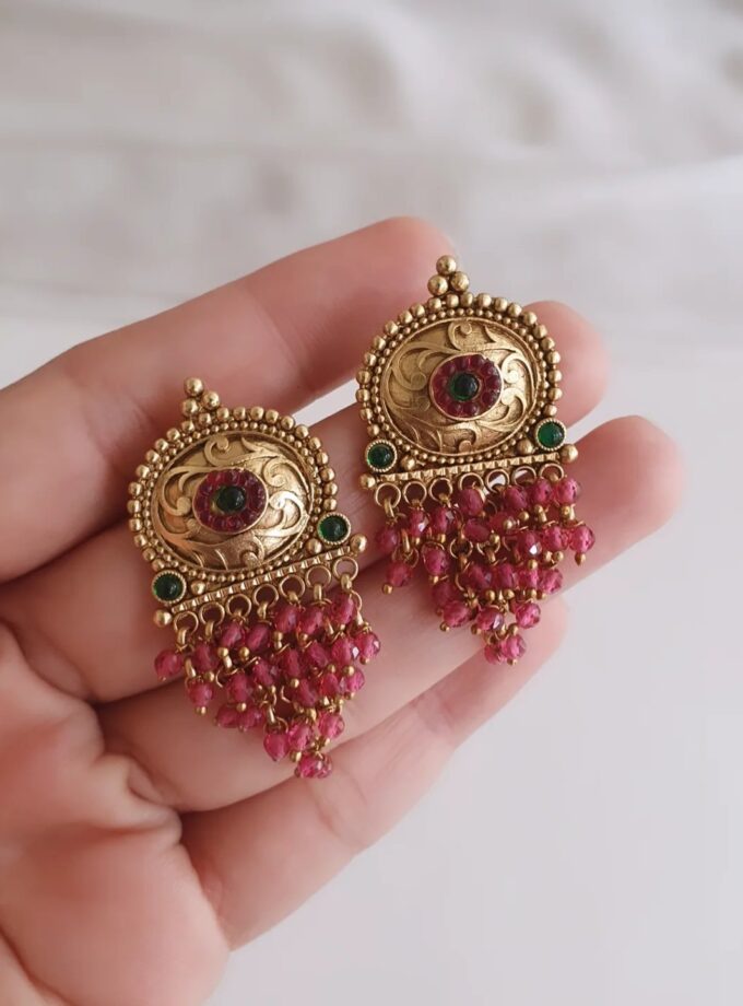EARRING-E118 RUBY