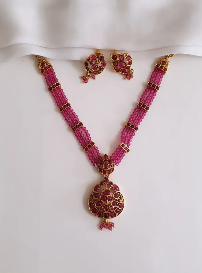 NECKLACE-A3436 RUBY