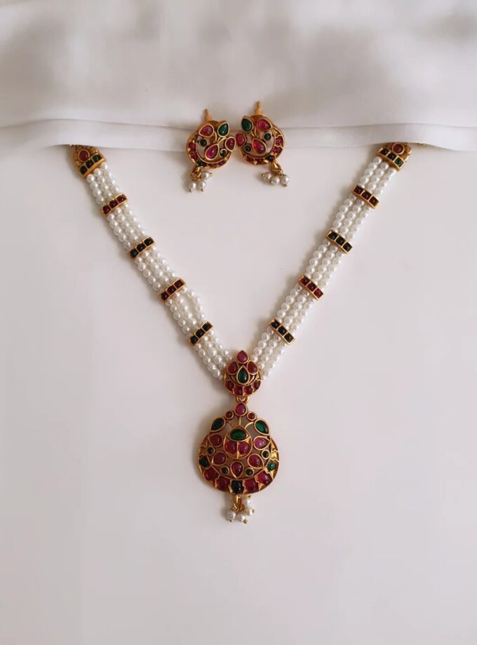 NECKLACE-A3436 PEARL