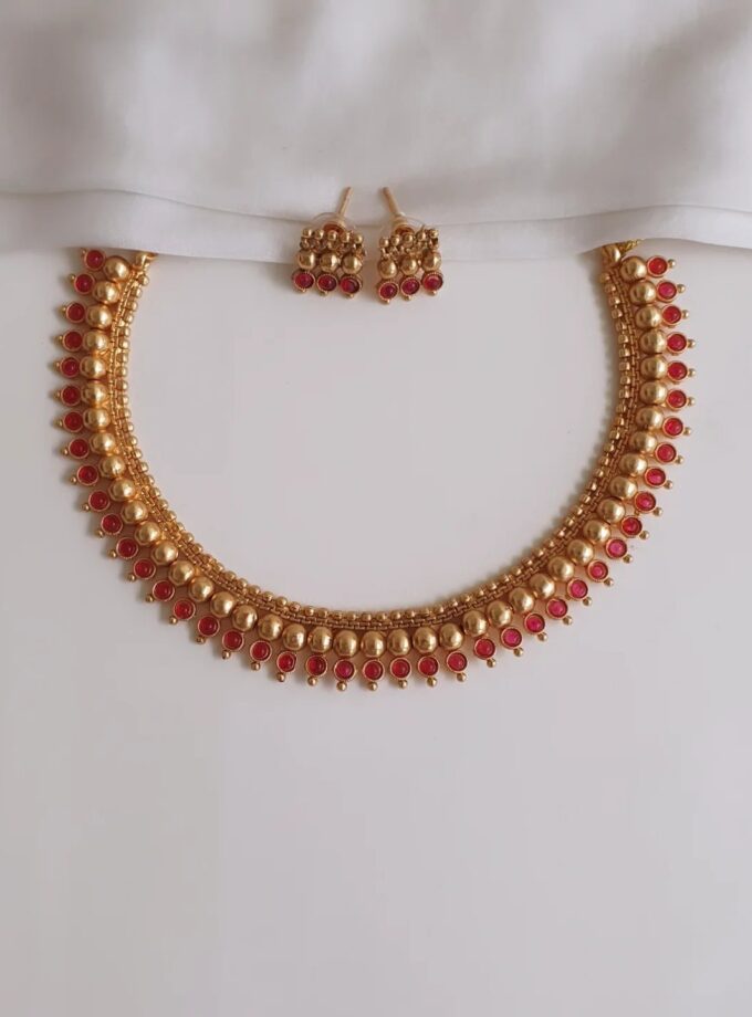 NECKLACE-A3444 RUBY