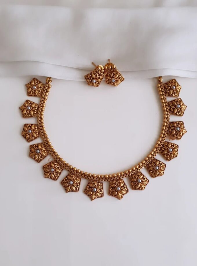 NECKLACE-A3457 PEARL