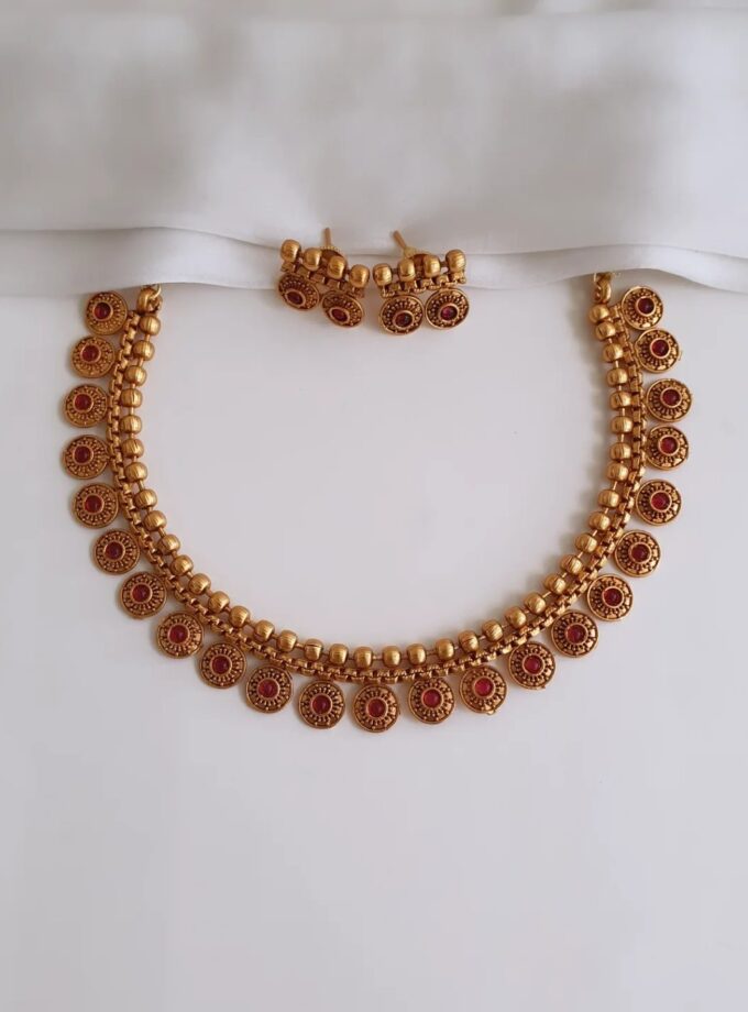 NECKLACE-A3460 RUBY