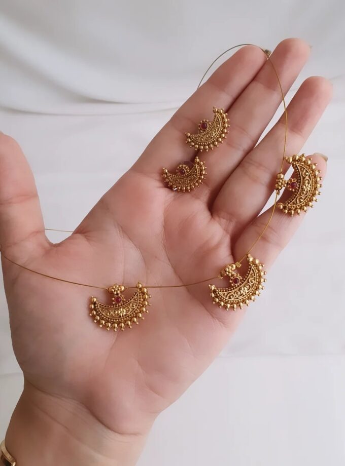 NECKLACE INVISIBLE CHAIN-A3494 RUBY