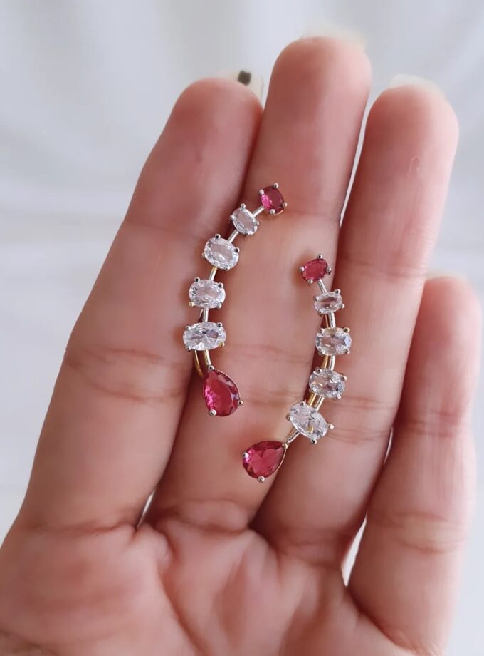 EAR CUFF AD STONE-A3547 RED