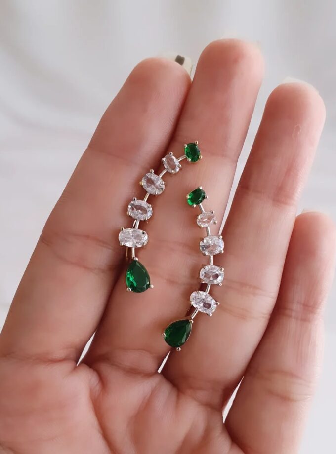 EAR CUFF AD STONE-A3547 GREEN