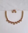 NECKLACE AD STONE-A2448 RUBY