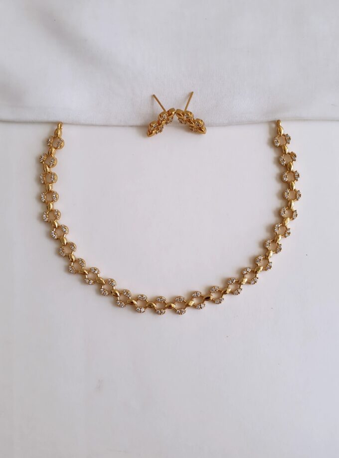 NECKLACE AD STONE-A2397 WHITE