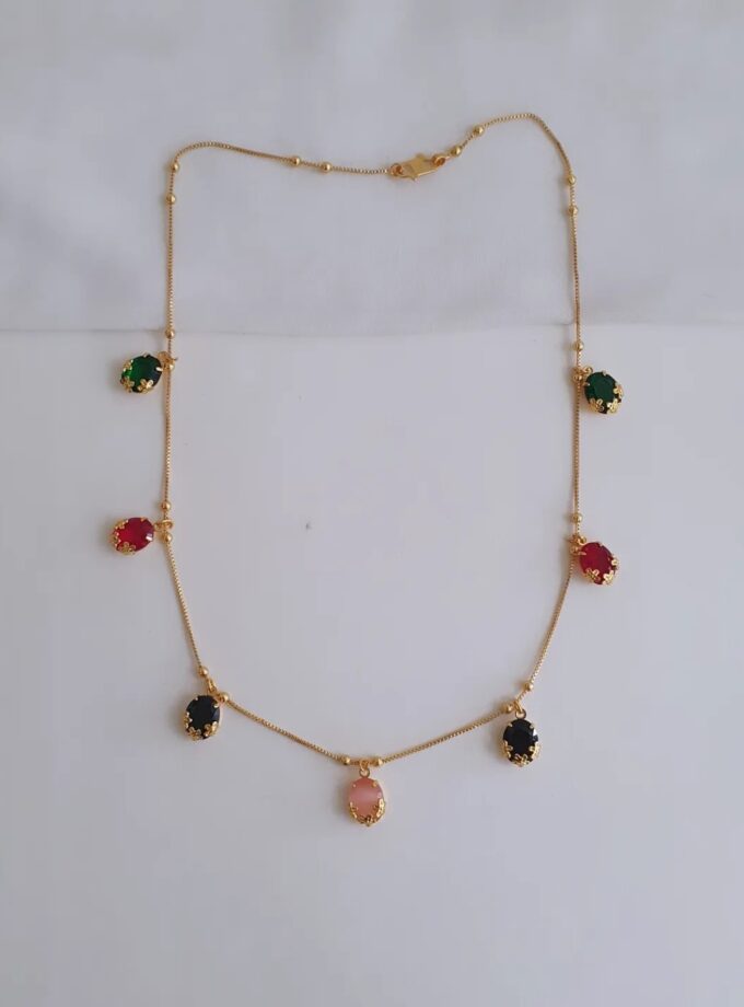 NECKLACE MICRO.PLATED-A3585 MULTI