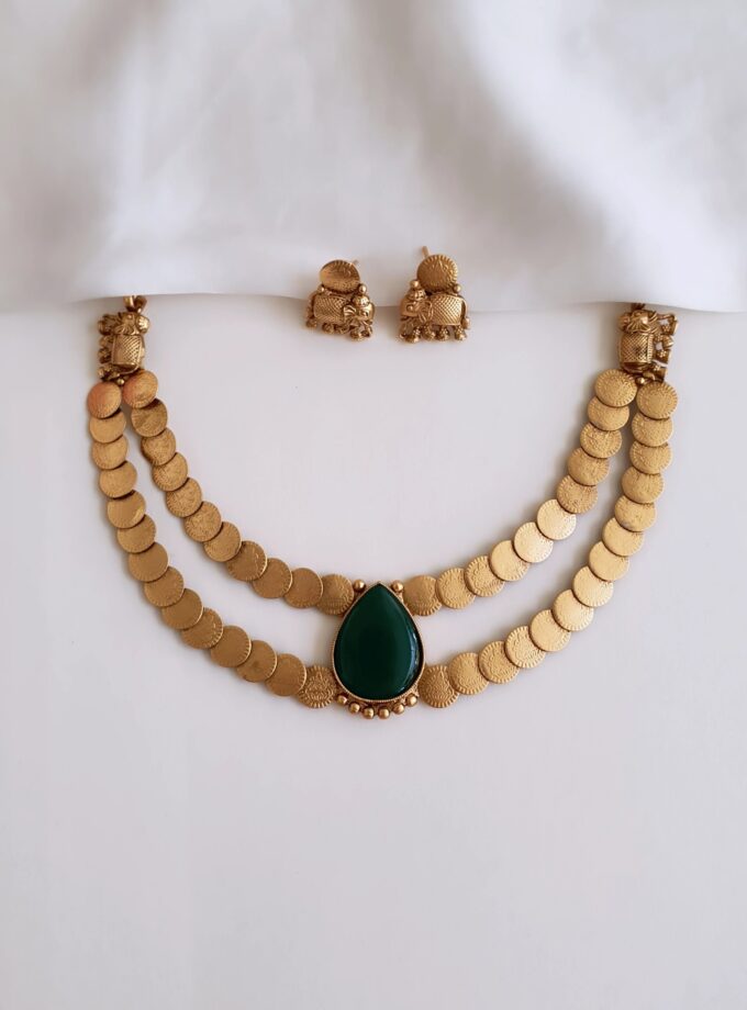 NECKLACE COIN DROP-A3608