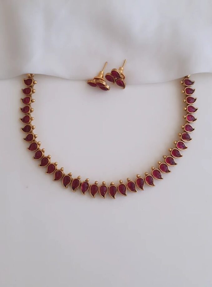 NECKLACE-A3637 RUBY