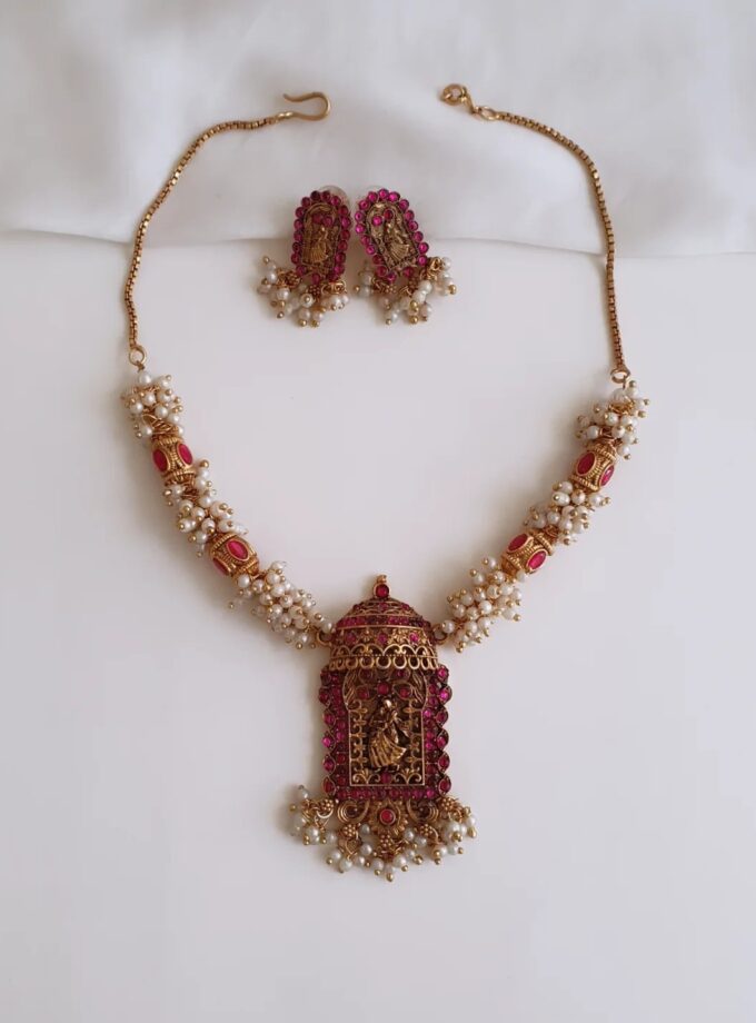 NECKLACE-A3638 RUBY