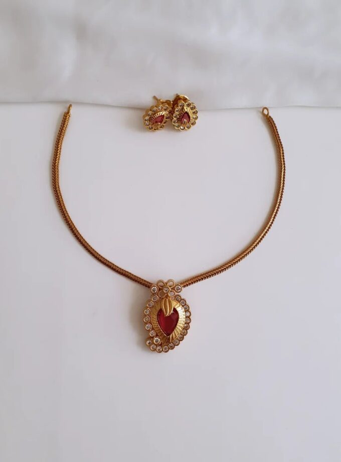 NECKLACE MANGO AD STONE-A3641 RUBY