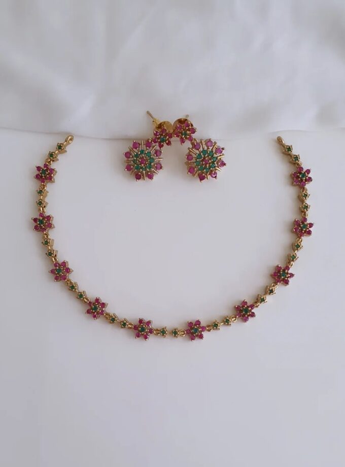 NECKLACE AD STONE-A3573 MULTI