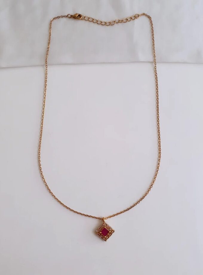 DAILY WEAR AD STONE-A3722 SQUARE RUBY