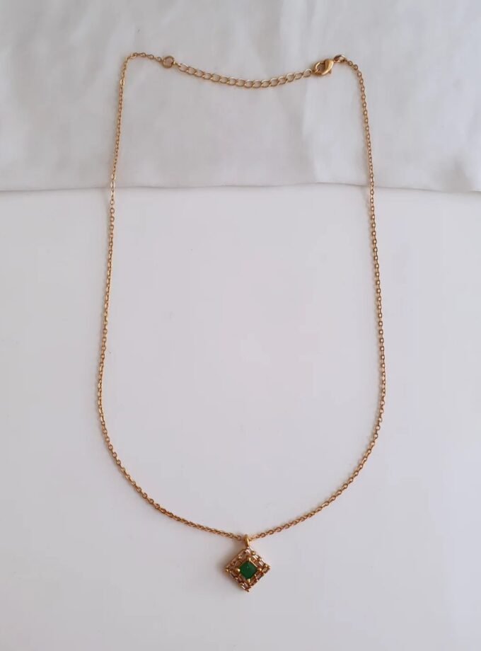 DAILY WEAR AD STONE-A3722 SQUARE GREEN