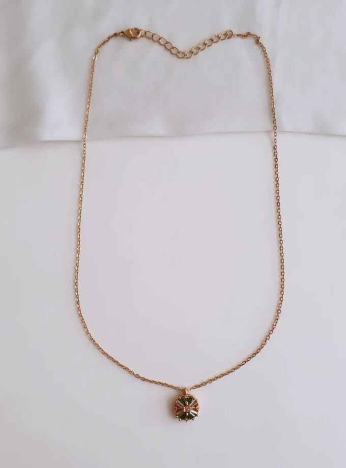 DAILY WEAR AD STONE-A3722 ROUND GREEN
