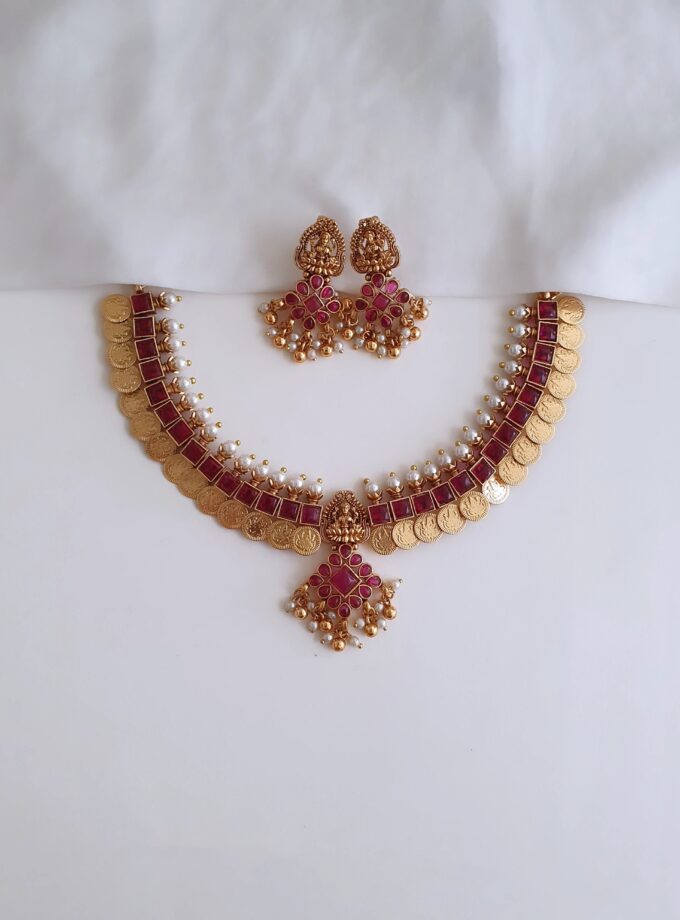NECKLACE COIN-A3325 RUBY