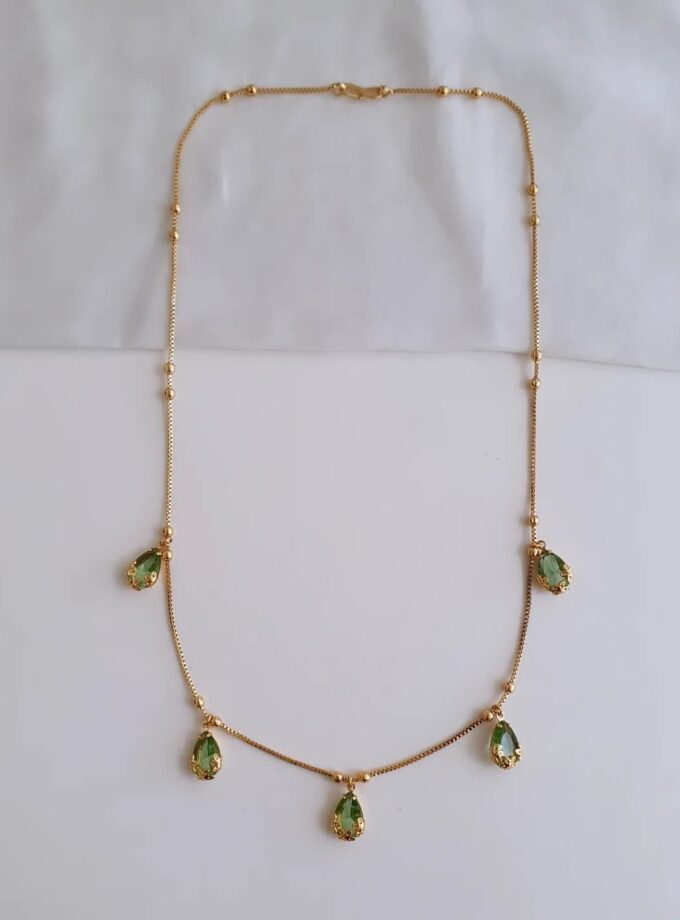 NECKLACE-A3636 OLIVE