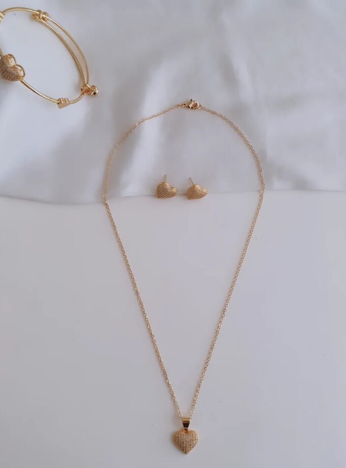 NECKLACE SET-A3747 HEART
