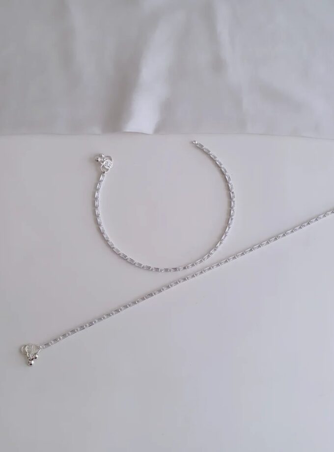 ANKLET CRISTAL-A3759 SILVER