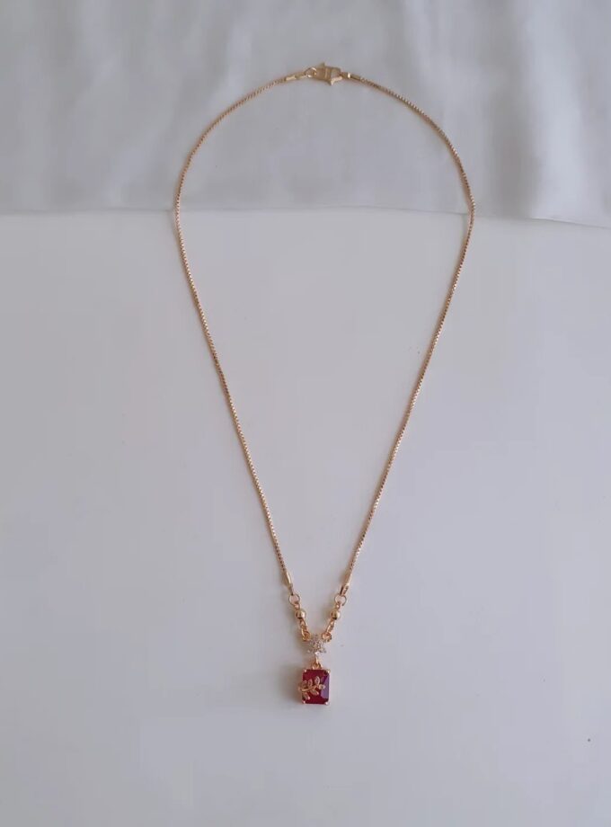 DAILY WEAR MICRO PLATED-A3760 SQUARE RUBY