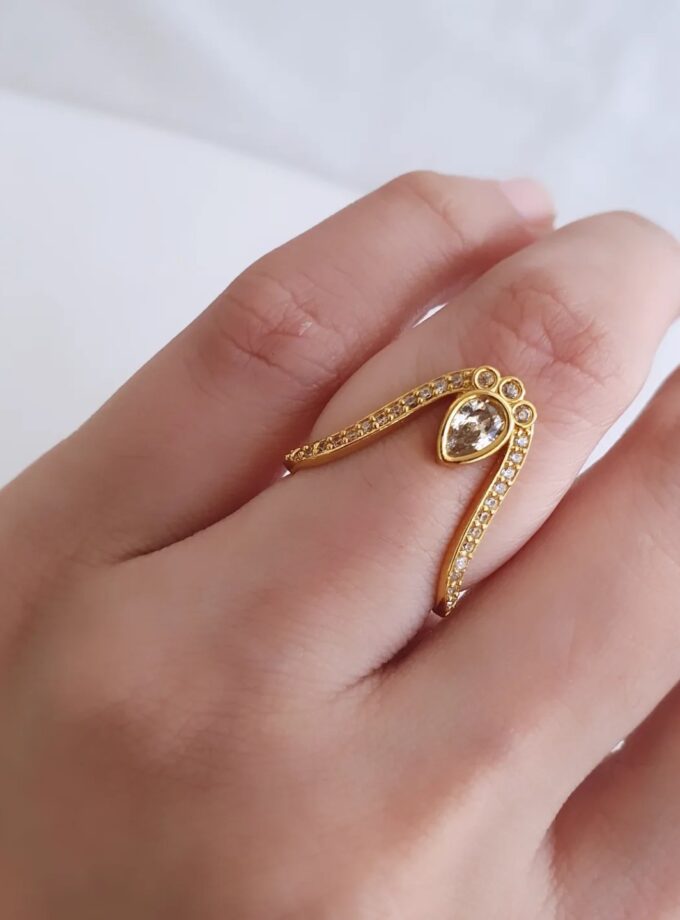 RING AD STONE-A3782 WHITE