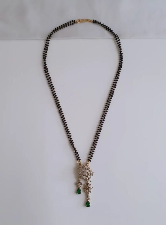 MANGALSUTRA AD STONE-A3811 GREEN