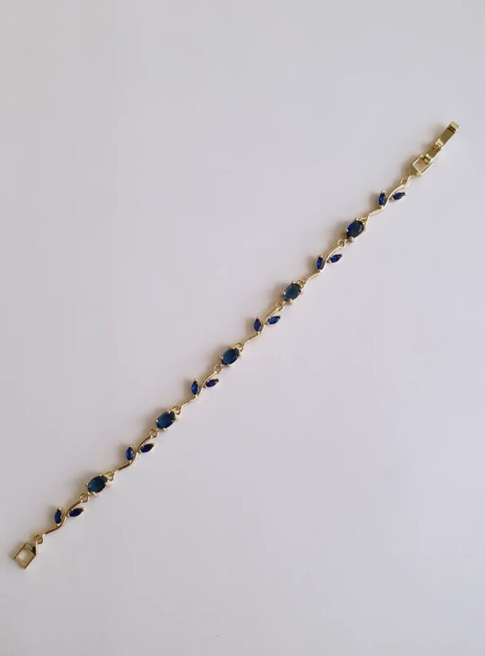 BRACELET TULIP AD STONE-A3819 DARK BLUE