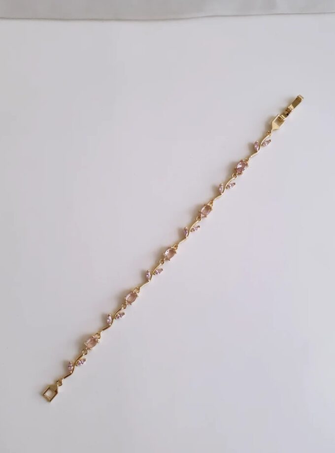 BRACELET TULIP AD STONE-A3819 PINK
