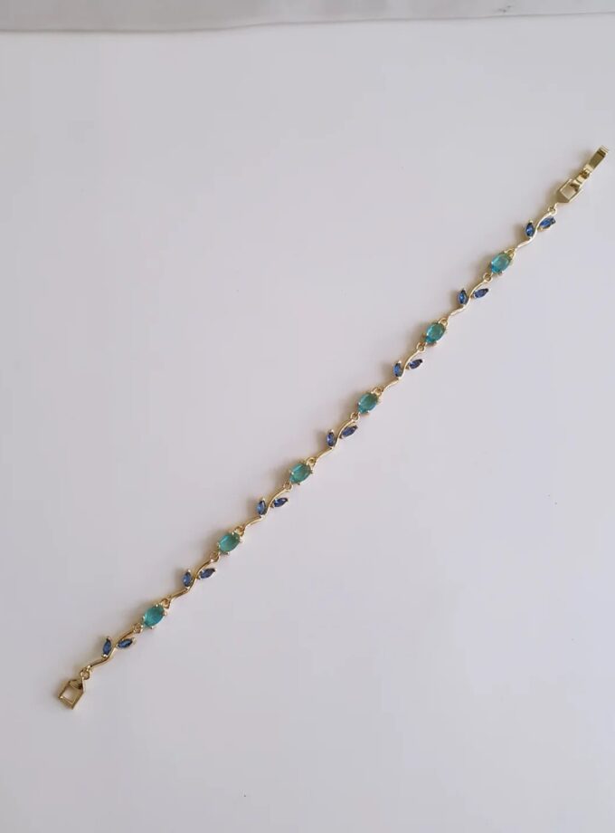 BRACELET TULIP AD STONE-A3819 LIGHT BLUE