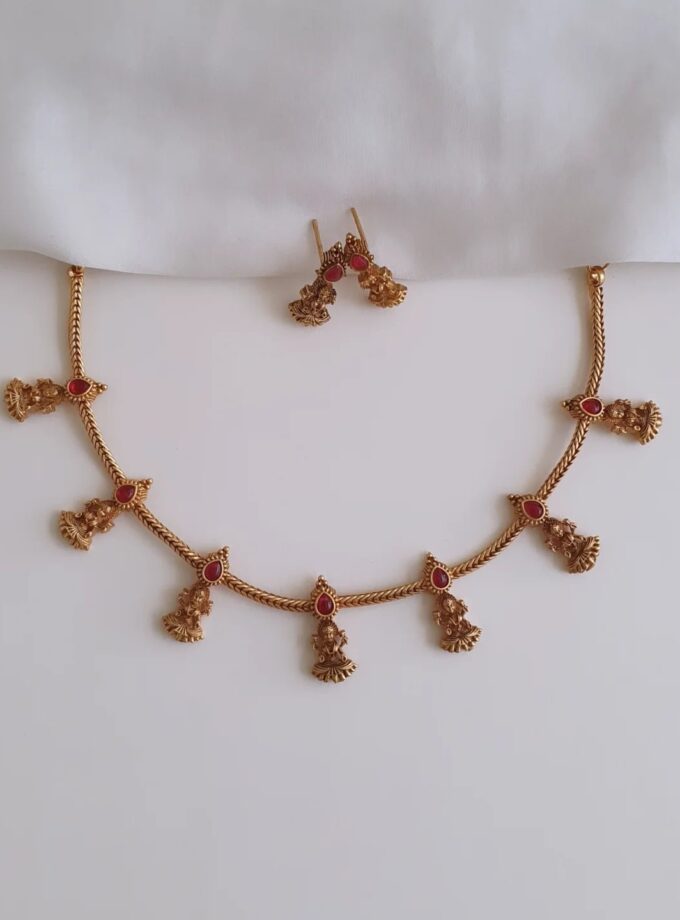 NECKLACE LEKSHMI-A3779 RUBY