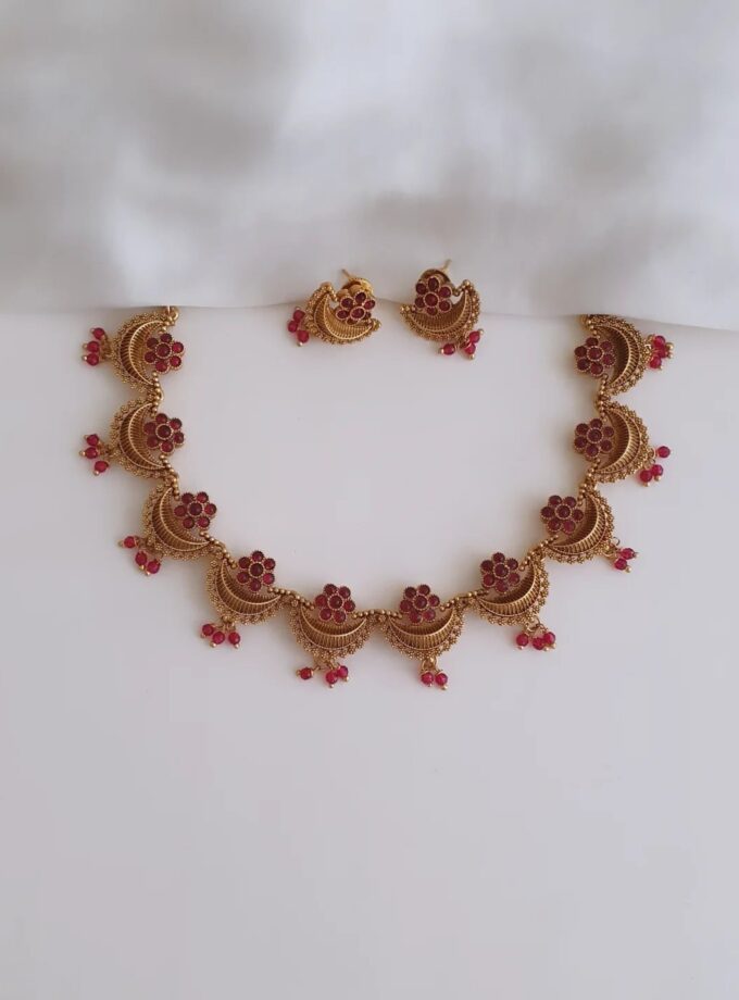 NECKLACE CHANDRA CORE-A3836 RUBY