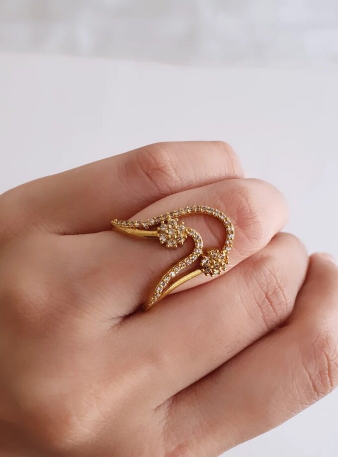 VANGI RING AD STONE-A3809 WHITE