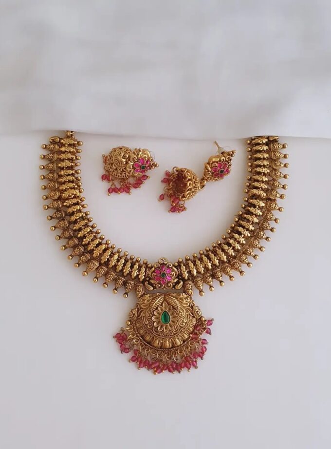 NECKLACE-A3853 RUBY