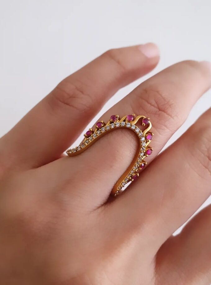 VANGI RING AD STONE-A3872 RUBY