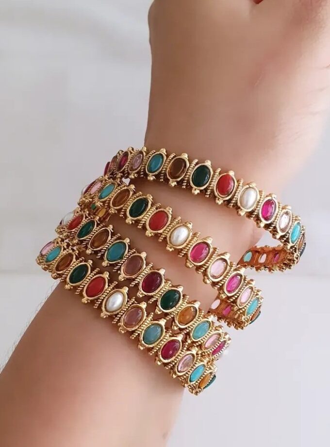 BANGLE RAINBOW SET OF FOUR-A3881