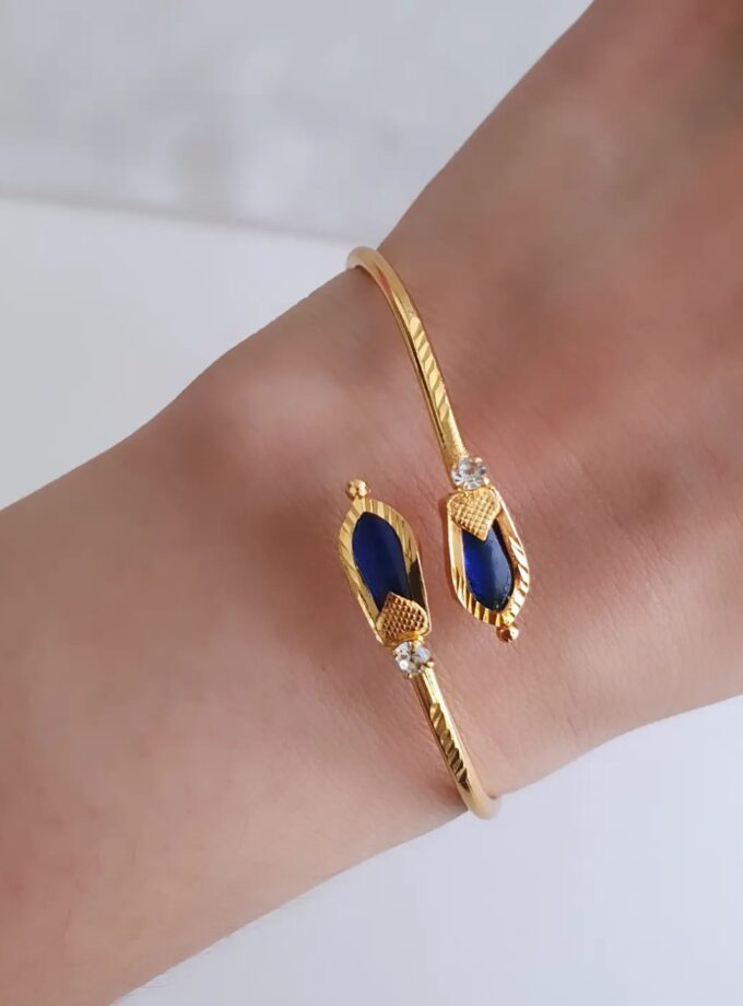 NAGAPADAM HANDCUFF MICRO PLATED-A1319 blue