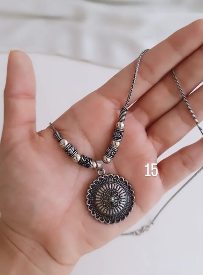OXIDISED SHORT HAARAM-A3875(15)