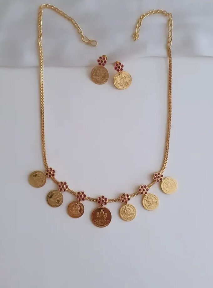 MICRO PLAT3D COIN NECKLACE-A3884