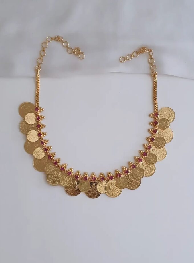 MICRO PLATED COIN NECKLACE-A3885