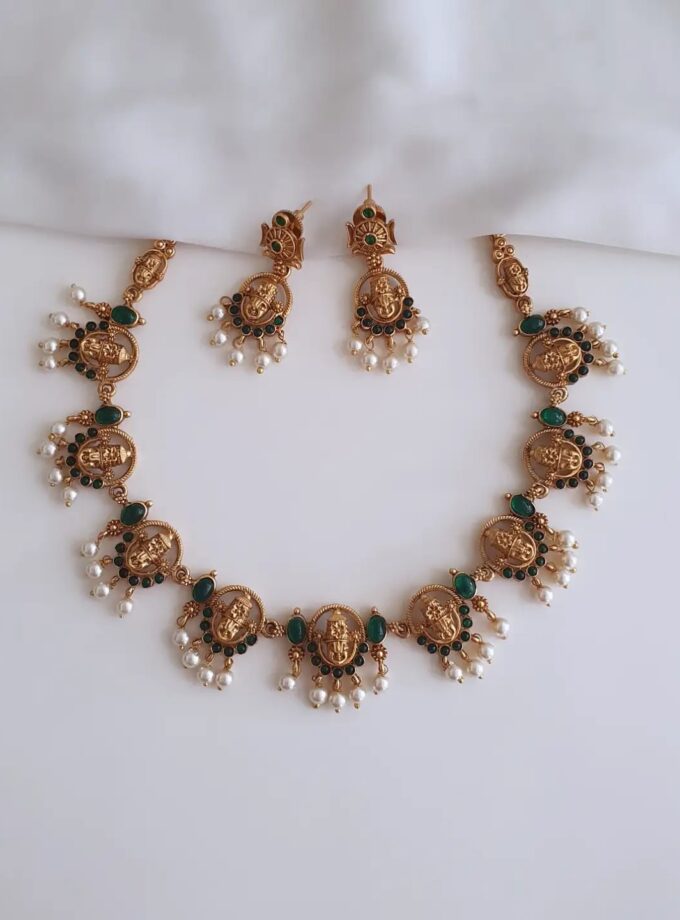 NECKLACE ANTIQUE-A3886 GREEN