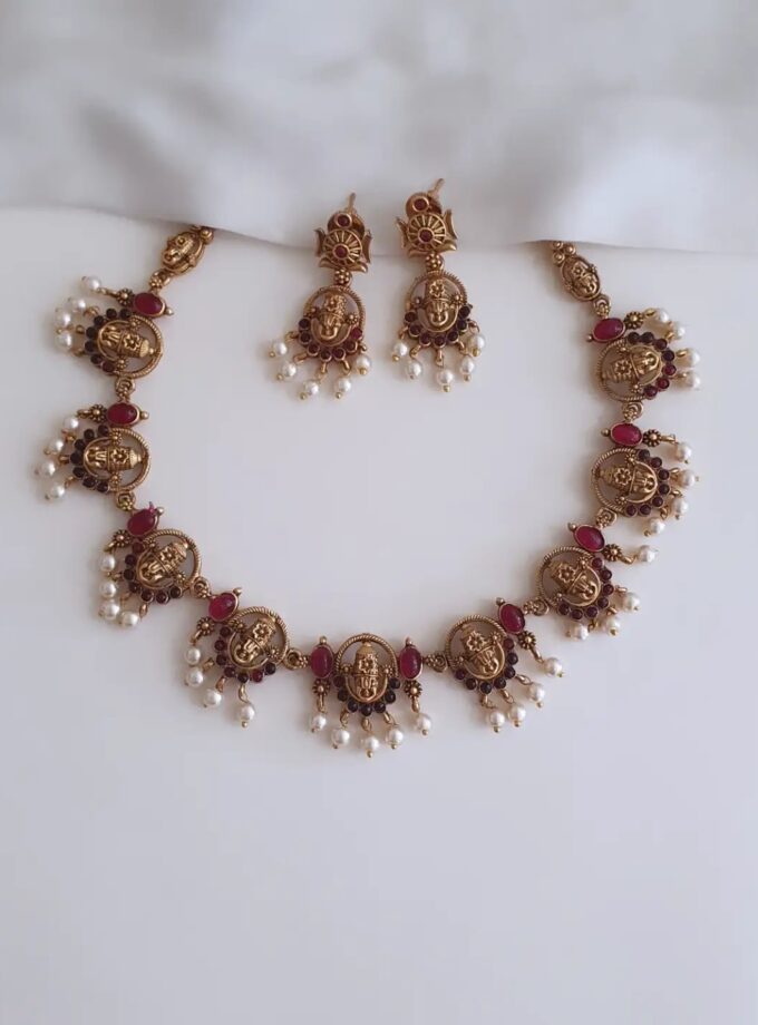 NECKLACE ANTIQUE-A3886 RUBY